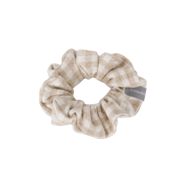 Chouchou format mini Carotté Beige