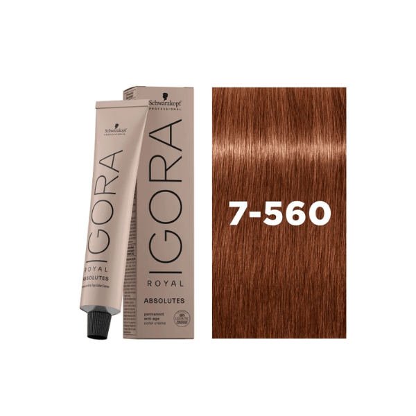 Coloration permanente Igora Royal Absolutes 7-560