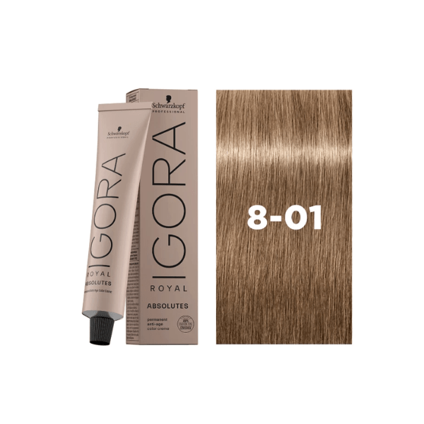 Coloration permanente Igora Royal Absolutes 8-01