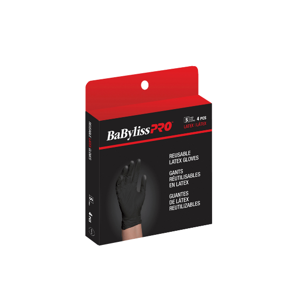 Gants en latex noirs réutilisable (4) Petit