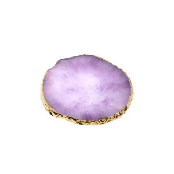 Pierre ronde en résine pour nail art Mauve