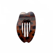 Barrette pince en acrylique écaille de tortue