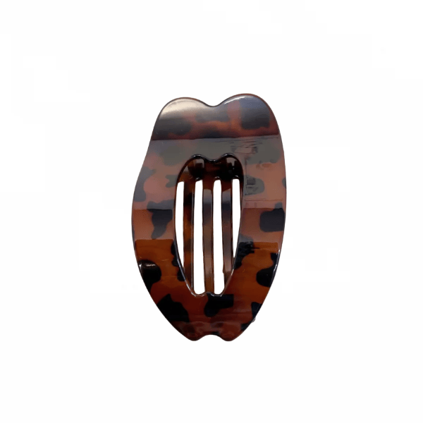 Barrette pince en acrylique écaille de tortue