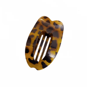 Barrette pince en acrylique écaille de tortue