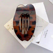 Barrette pince en acrylique écaille de tortue Écaille rouge
