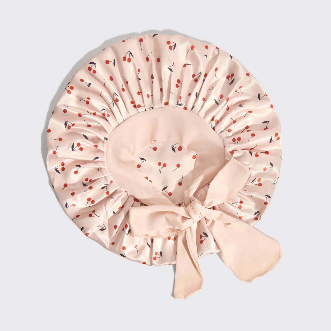 Bonnet en satin ajustable et oversized à imprimé cerises - Boutique du Cheveu