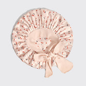Bonnet en satin ajustable et oversized à imprimé cerises - Boutique du Cheveu