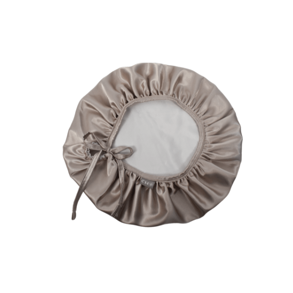Bonnet en satin Taupe