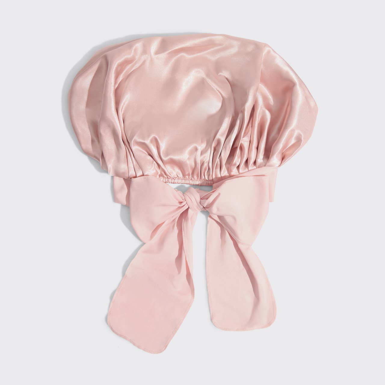 Bonnet oversize en satin réglable - Rose poudré - Boutique du Cheveu