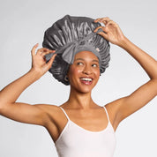 Bonnet satin surdimensionné ajustable