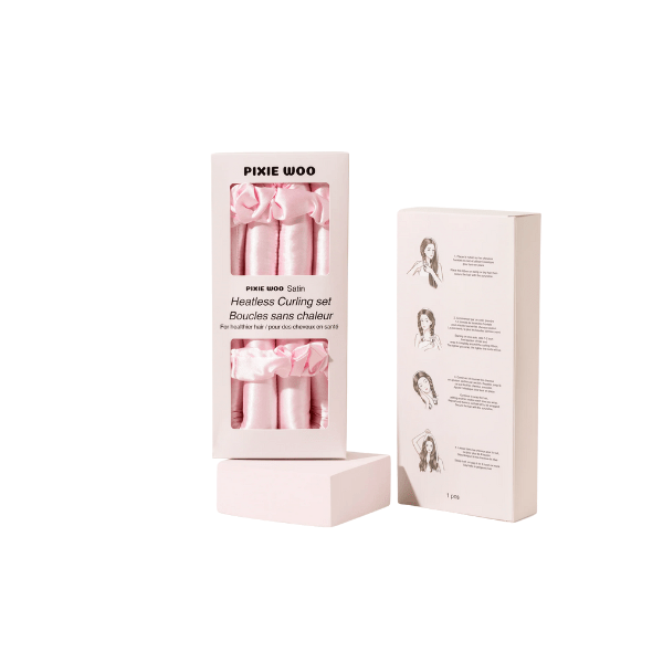 Boucles sans chaleur satin Rose