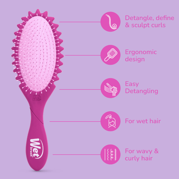 Brosse démêlante 3 en 1 Pro Curl Shaper Mauve