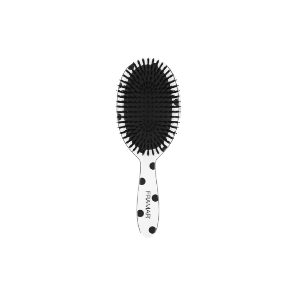 Brosse Polish à pois noir et blanc - Boutique du Cheveu