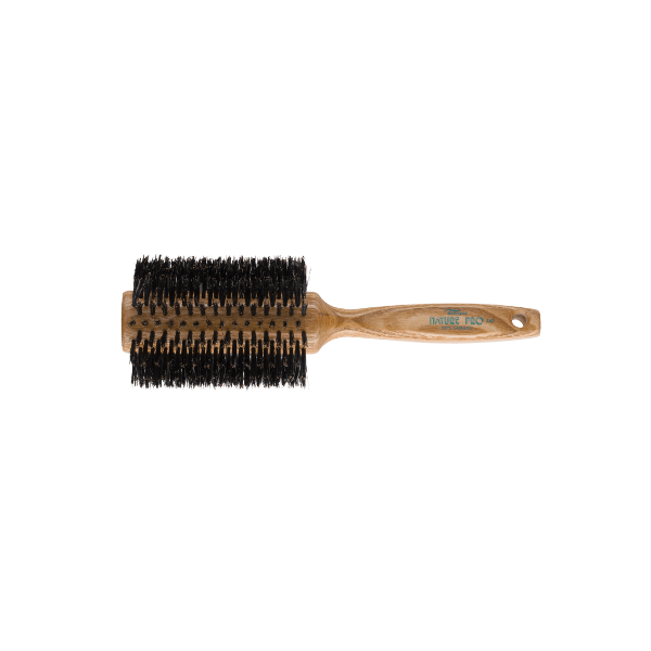 Brosse ronde en Bois et Poils de Sanglier Géante - 75mm