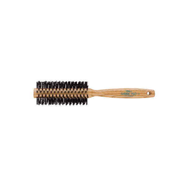 Brosse ronde en Bois et Poils de Sanglier Très grande - 65mm