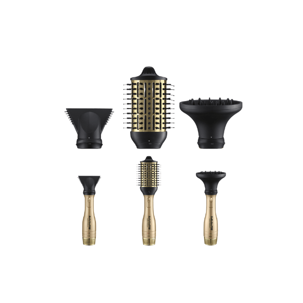 Brosse séchoir détachable 3-en-1 Nano Titanium METALIX Or