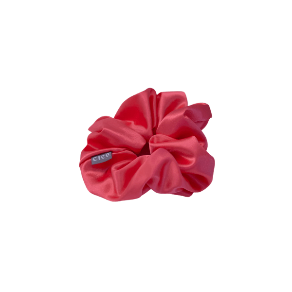 Chouchou en satin Framboise
