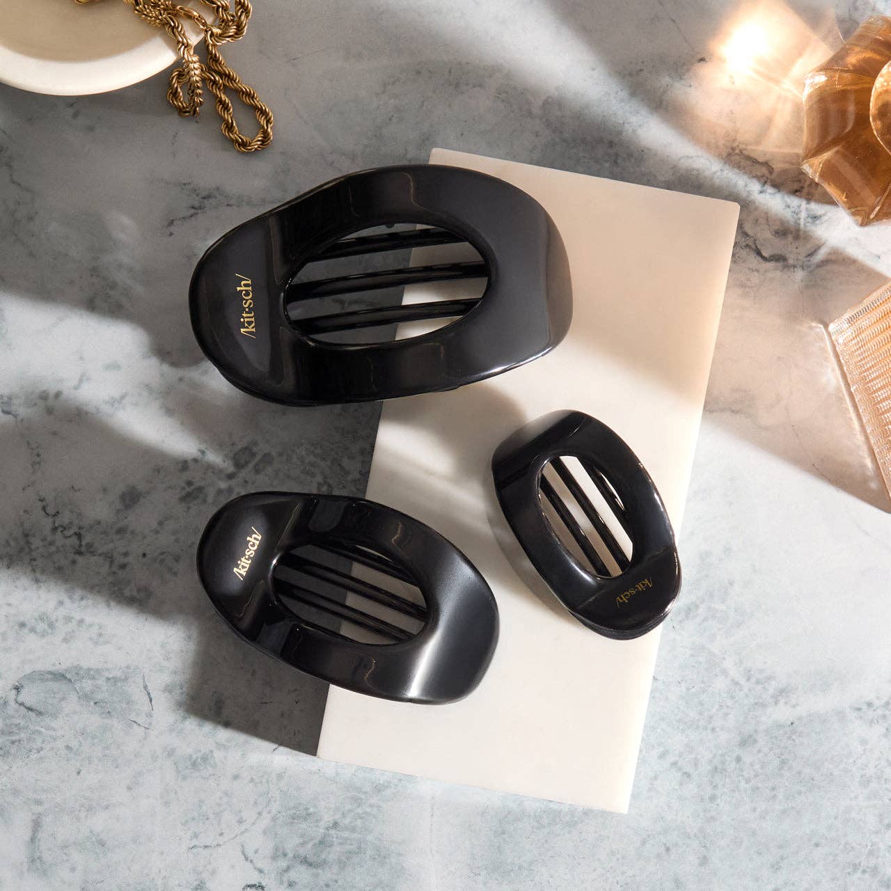 Clip Nuage Plat Noir - Moyen