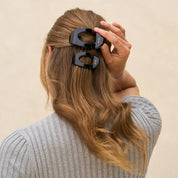 Clip Nuage Plat Noir - Moyen