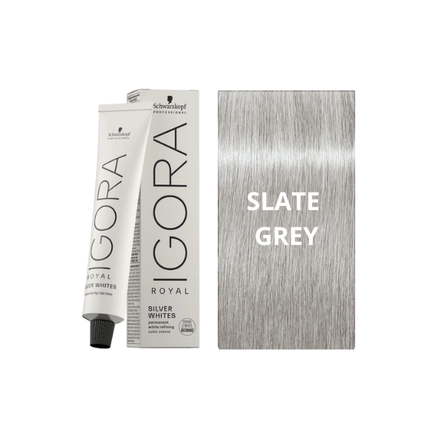 Coloration demi-permanente Igora Royal Silverwhite Slate Grey