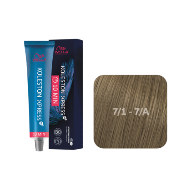 Coloration Permanente Koleston Xpress - Wella 7/1 - 7/A