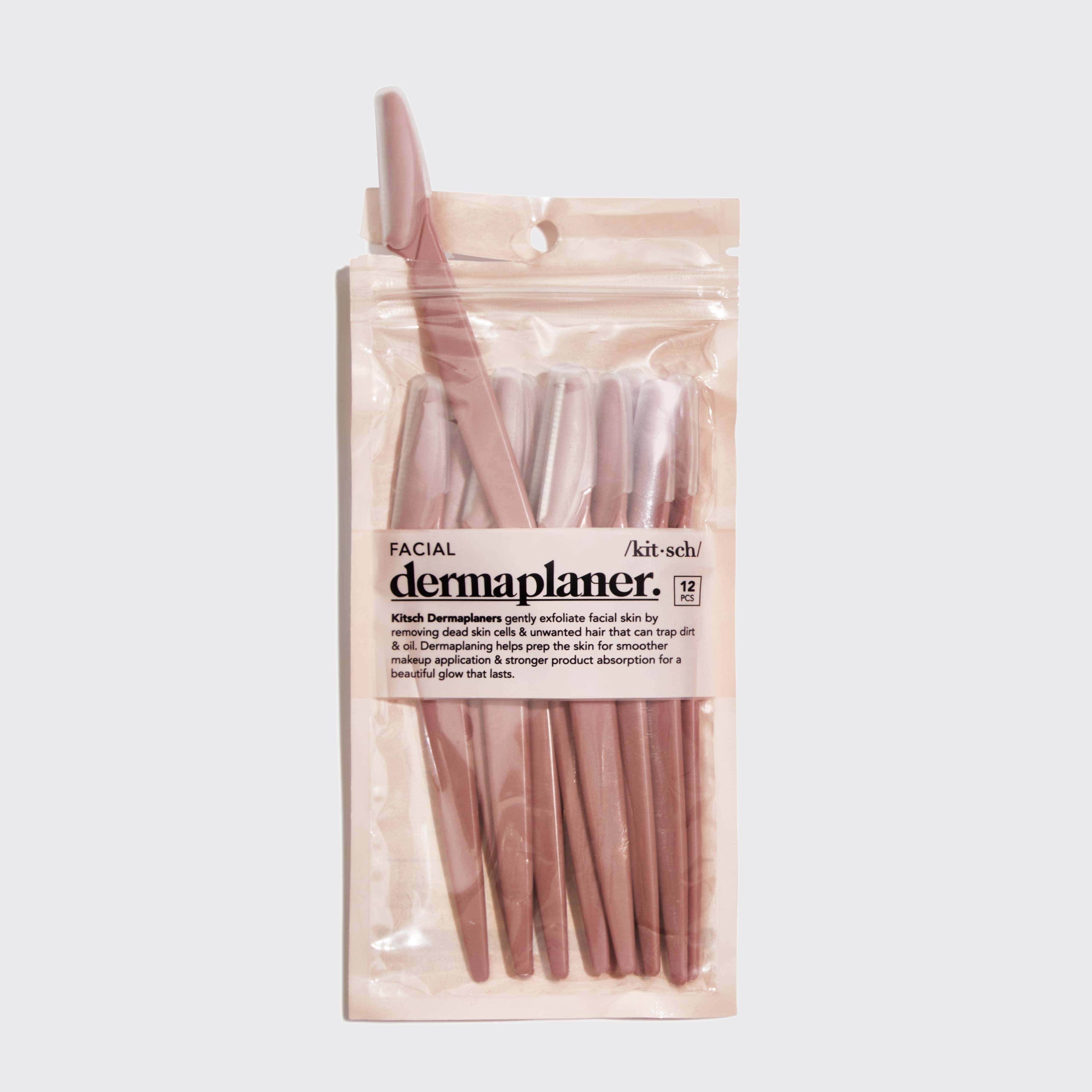 Ensemble de 12 dermaplaners en plastique recyclé - Terracotta
