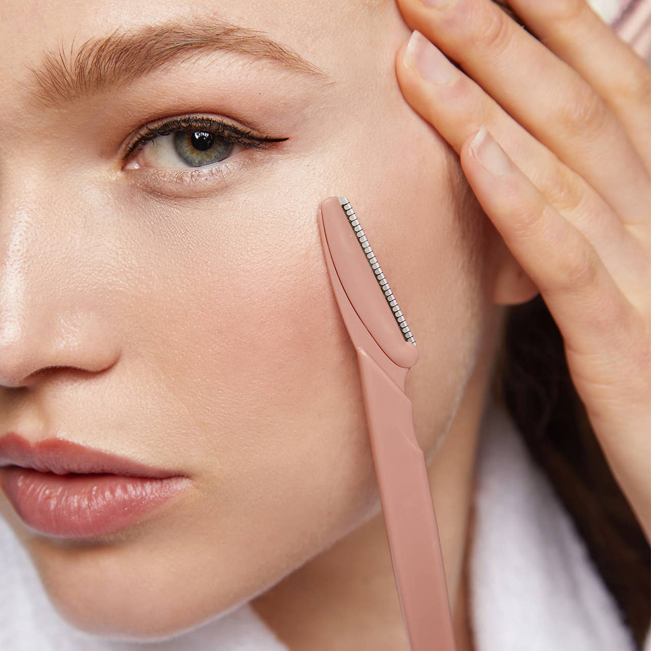 Ensemble de 12 dermaplaners en plastique recyclé - Terracotta