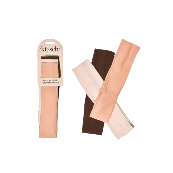 Ensemble de 3 bandeaux actifs en tissu recyclé - Rosewood