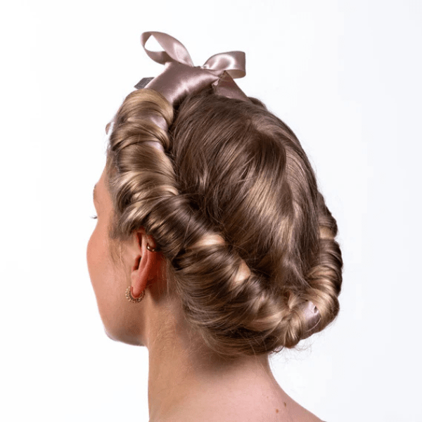 Ensemble de boucles sans chaleur en satin - Rose vintage