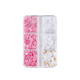 3D white and pink flower set