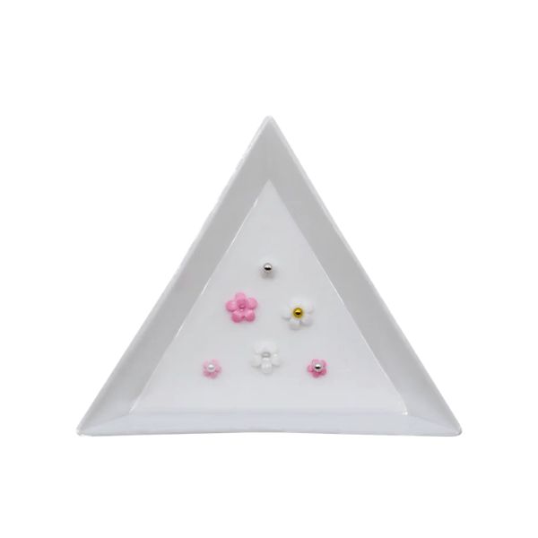 Ensemble de fleurs 3D blanc et rose