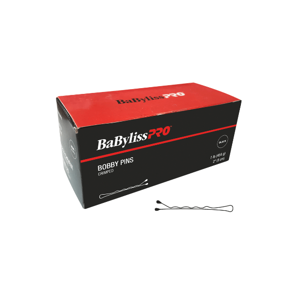 Épingles à cheveux "Bobby Pins" 2po gaufrées Noir / 1lb