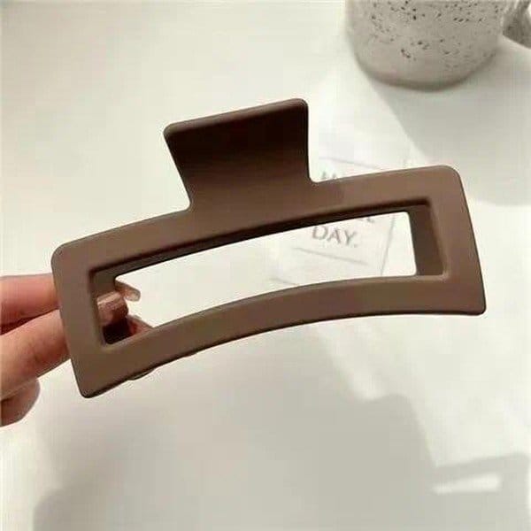 Grande pince à cheveux rectangulaire mate - Boutique du Cheveu