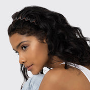 Lot de 2 serre-têtes zigzag - noir et écaille de tortue