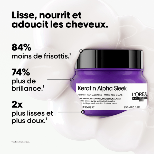 Masque lissant Keratin Alpha Sleek - Boutique du Cheveu