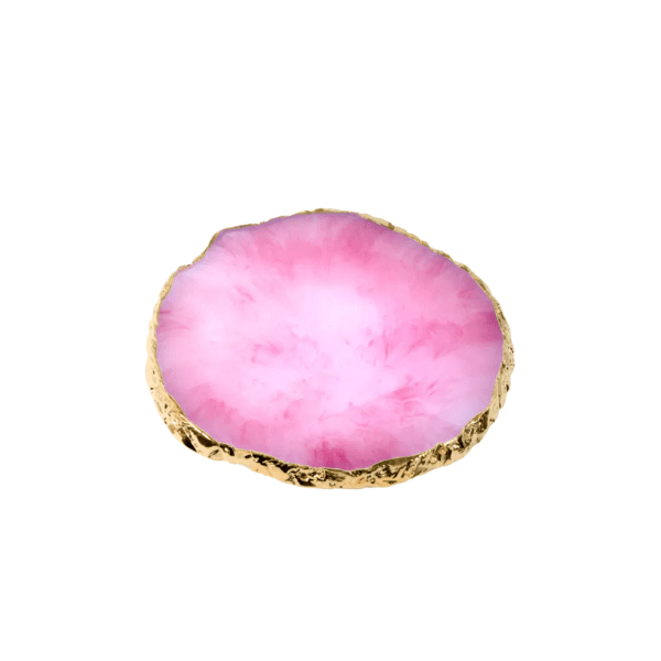 Pierre ronde en résine pour nail art Rose