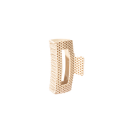 Pince à cheveux Polka Dot Beige Moyenne