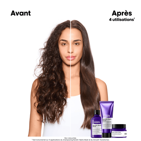 Traitement Smooth Transformer Keratin Alpha Sleek - Boutique du Cheveu